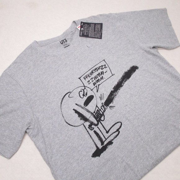 Men's Shirt Uniqlo Star Wars Printed Crew Neck Short Sleeve Graphic Tee L NWT - Picture 1 of 7
